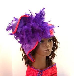 Red and Purple Crown Fabric Hat