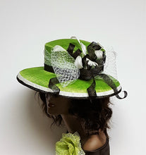 Lime and Brown Spring Hat