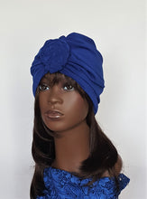 Women's Royal Blue Turban Wrap