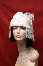 Bridal Headpiece  Dupi Silk Cloche Crown Roaring 20's Inspired