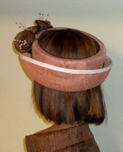 Sinamay Summer Hat With Open Top Crown and Split Brim